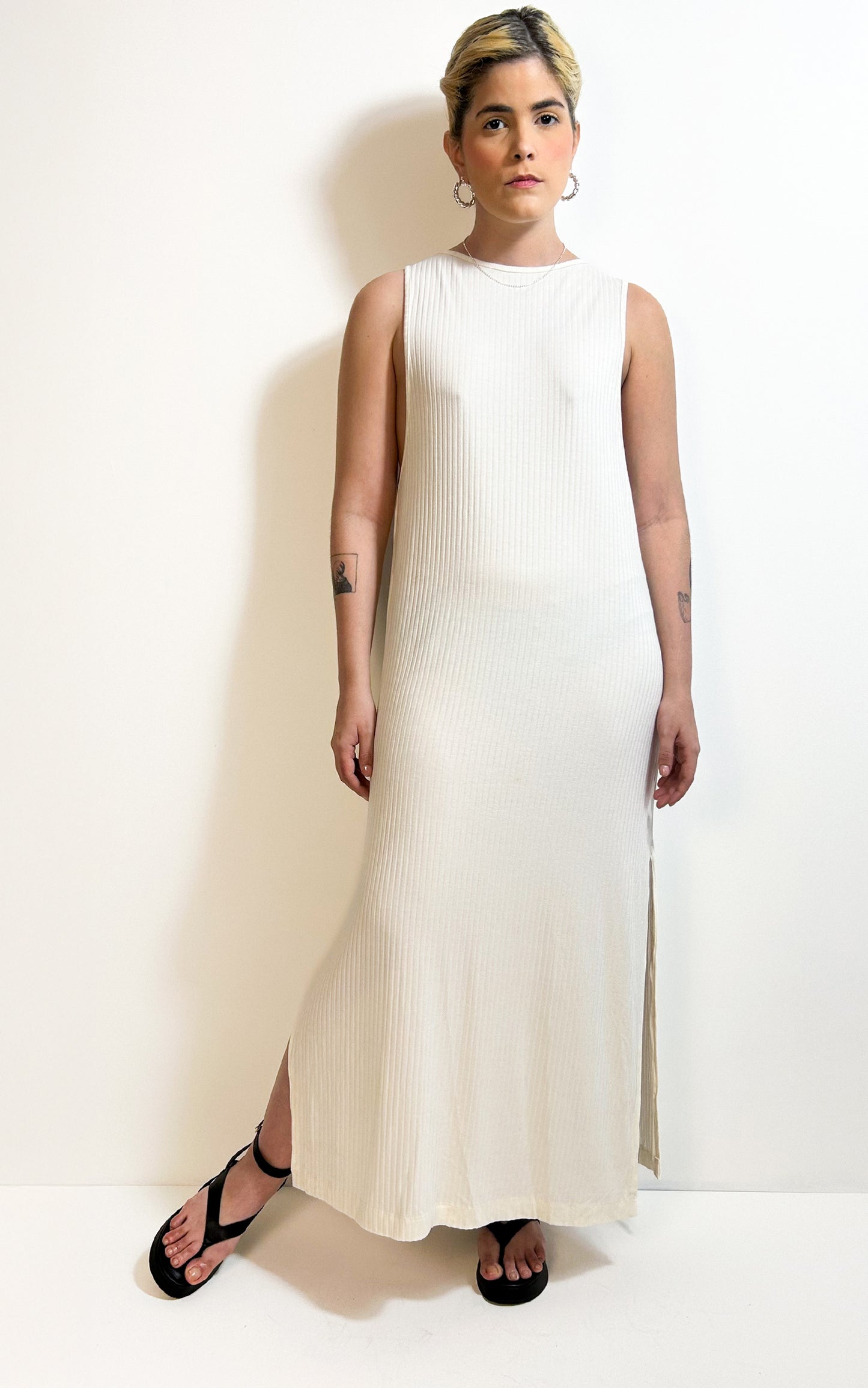 Vestido Midi Calmou Off White