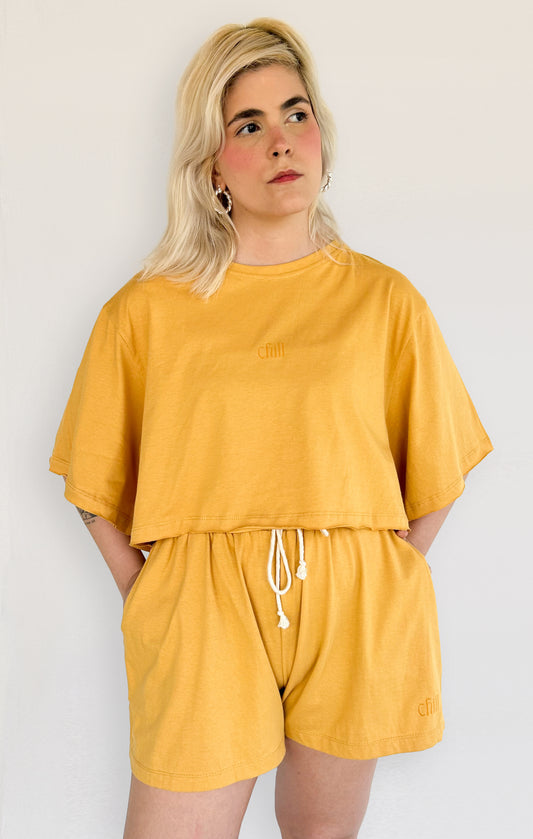 Cropped Brisa Amarelo