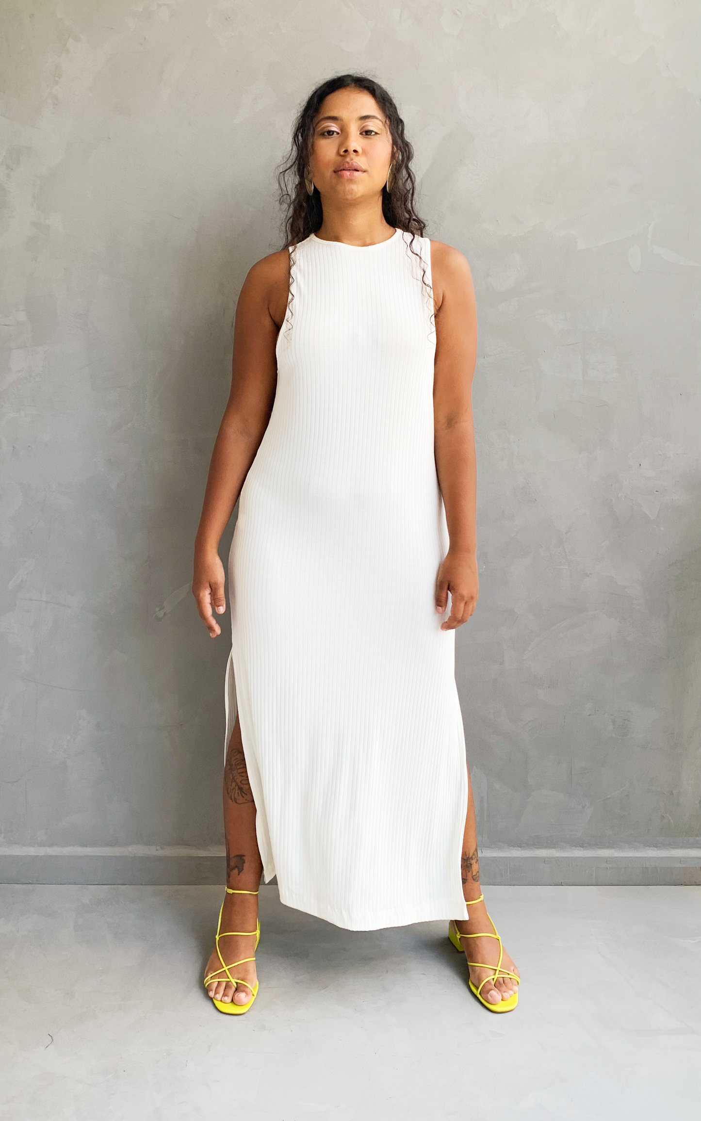 Vestido Midi Calmou Off White