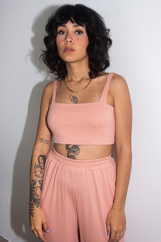 Calça Wide Fluidez Coral